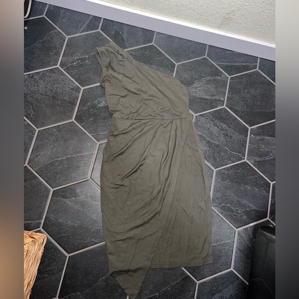 Olive Green fitted dress